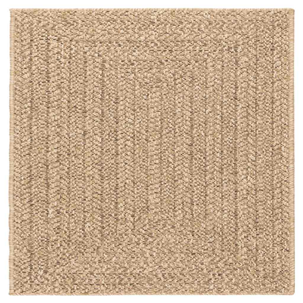 Rug ZIZUR 200x200 cm Jute Look Indoor and Outdoor