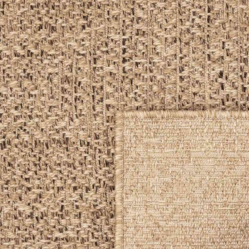 Rug ZIZUR 240x340 cm Jute Look Indoor and Outdoor
