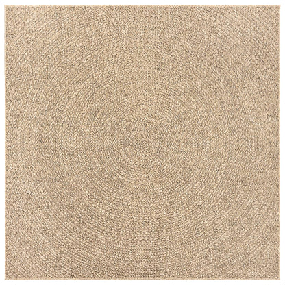 Rug ZIZUR 200x200 cm Jute Look Indoor and Outdoor