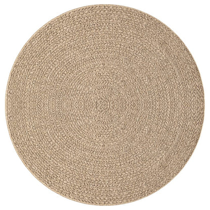 Rug ZIZUR Ø 200 cm Jute Look Indoor and Outdoor