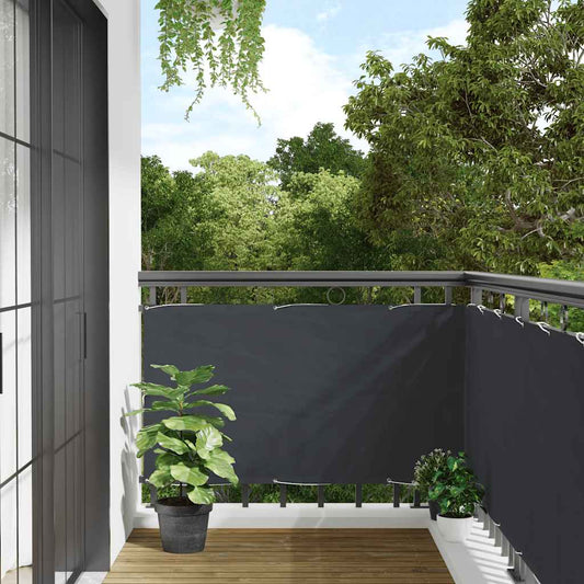 Balcony Privacy Screen Anthracite 500x75 cm PVC