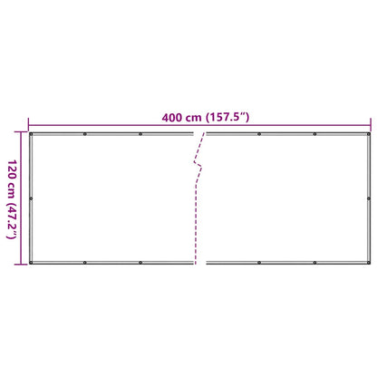 Balcony Privacy Screen Anthracite 400x120 cm PVC