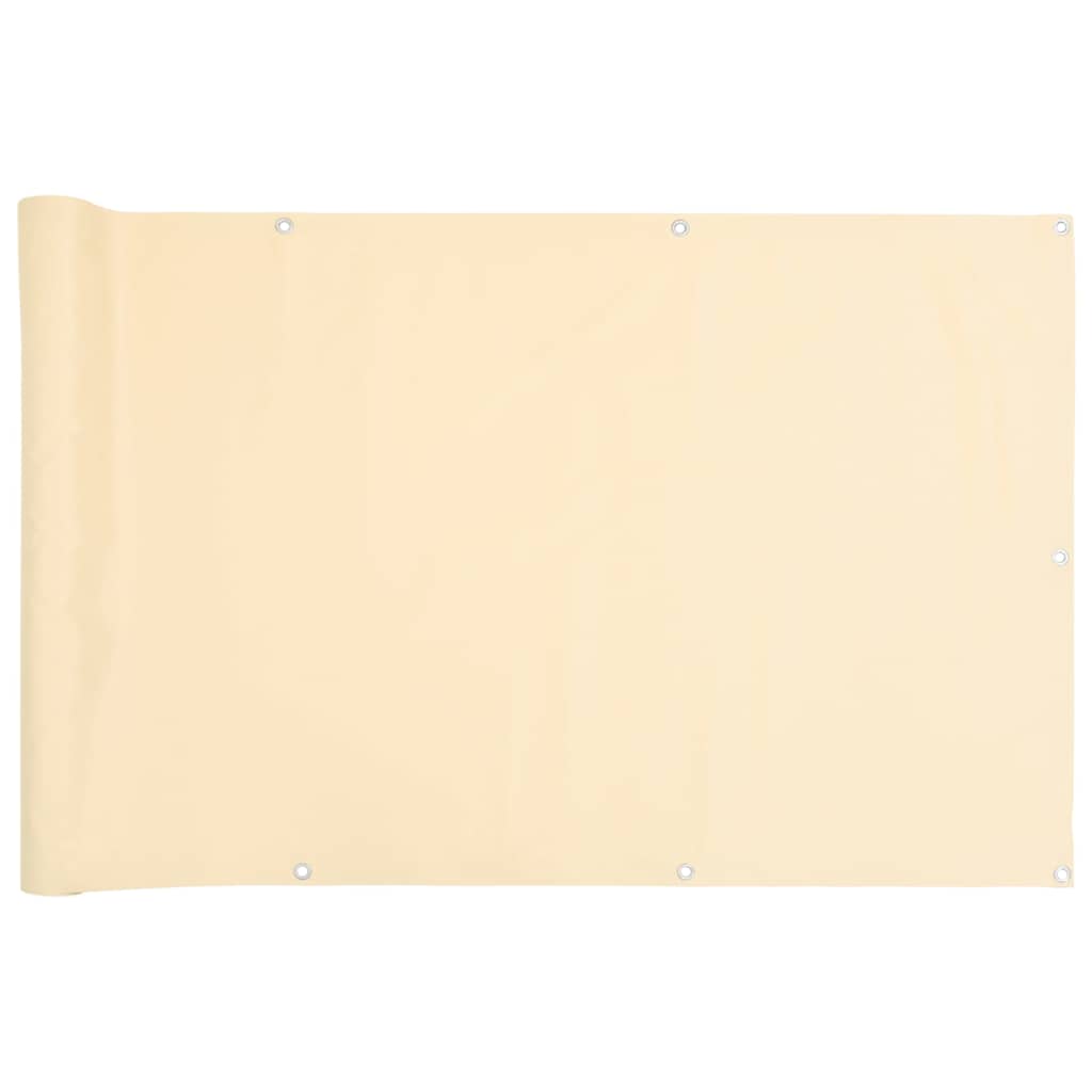 Balcony Privacy Screen Cream 300x120 cm PVC
