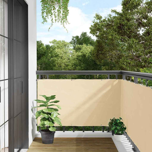 Balcony Privacy Screen Cream 300x120 cm PVC