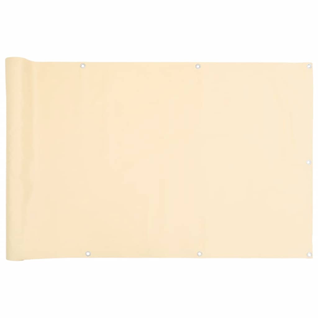Balcony Privacy Screen Cream 400x120 cm PVC