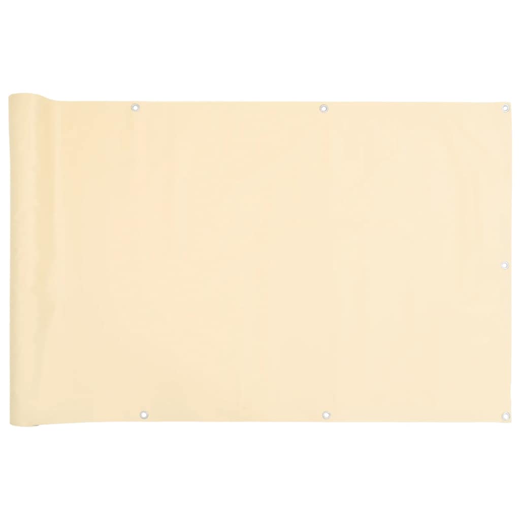 Balcony Privacy Screen Cream 600x120 cm PVC