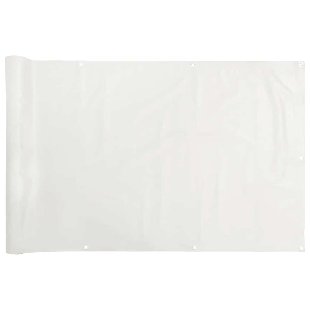 Balcony Privacy Screen White 400x120 cm PVC