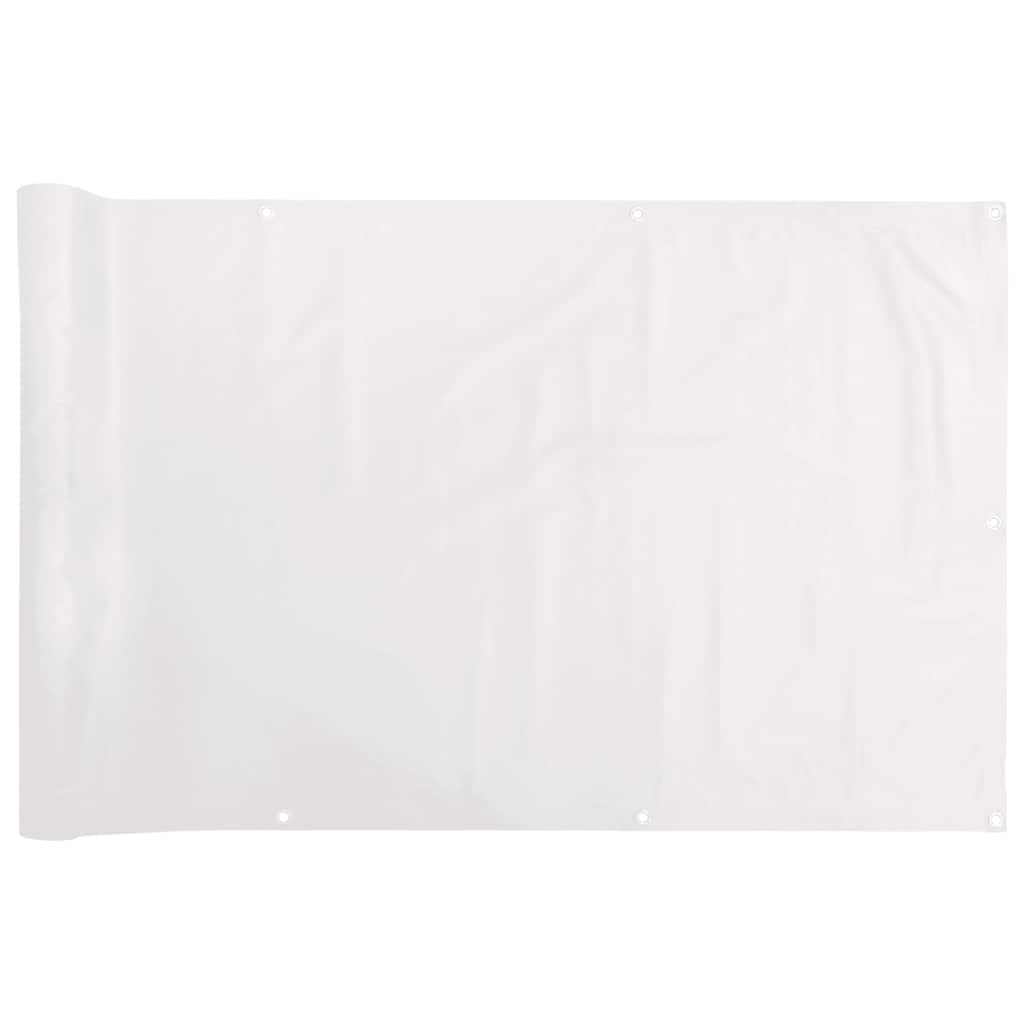 Balcony Privacy Screen White 600x120 cm PVC