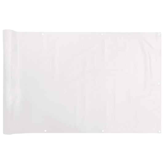 Balcony Privacy Screen White 600x120 cm PVC