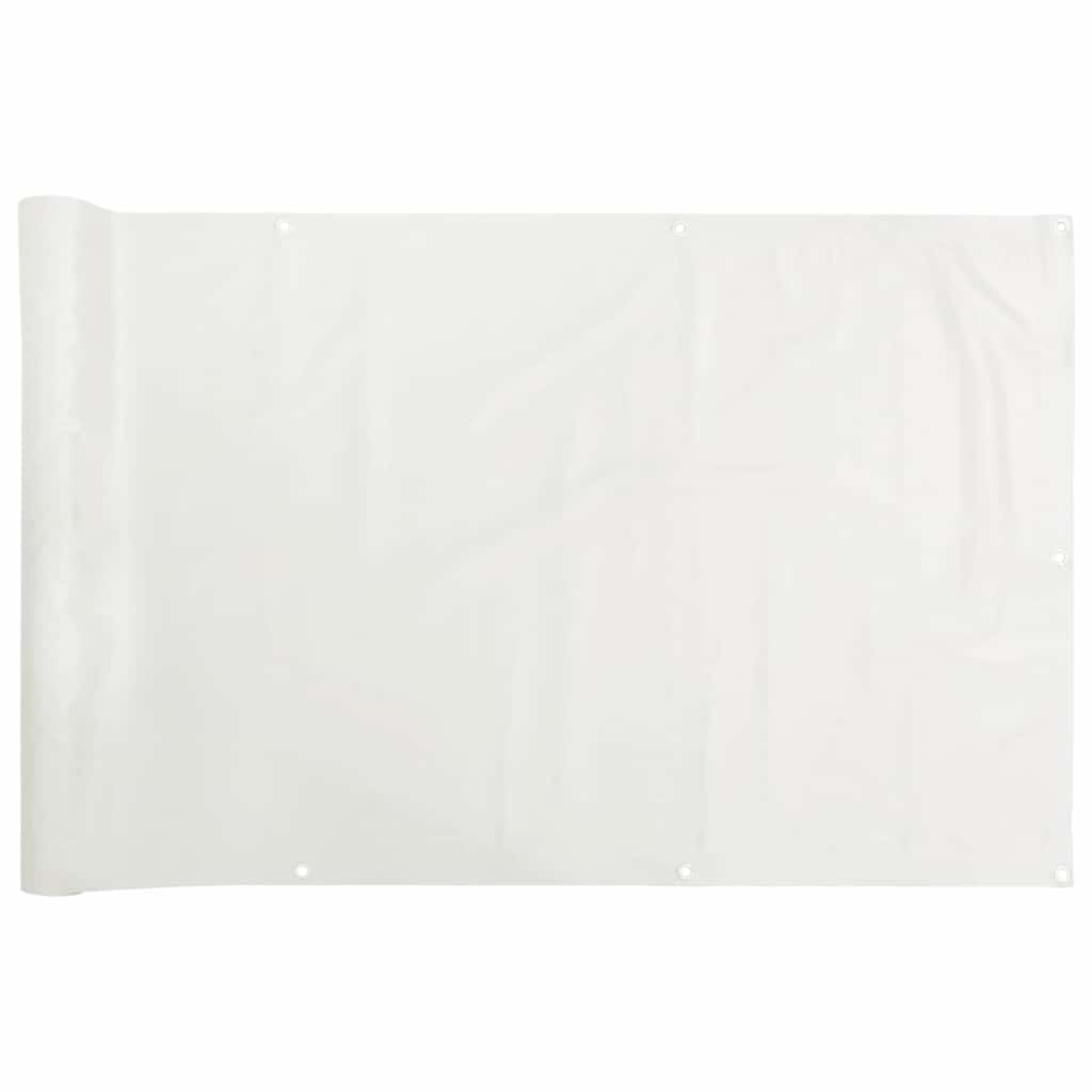 Balcony Privacy Screen White 700x120 cm PVC