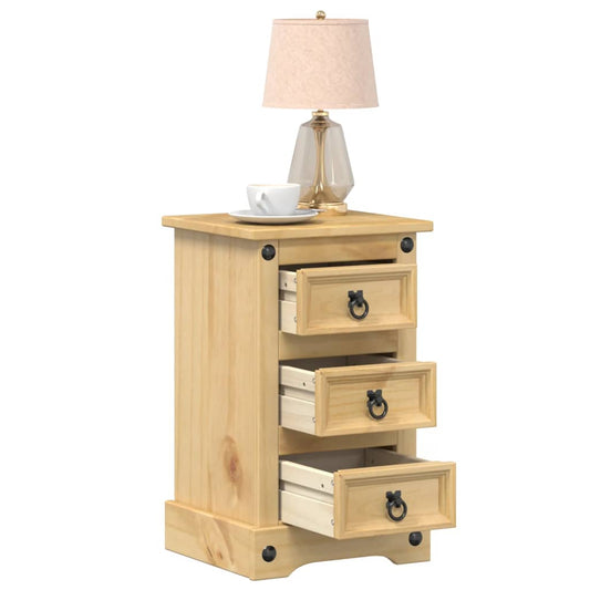 Bedside Cabinet "Corona" 35x32,5x58 cm Solid Wood Pine