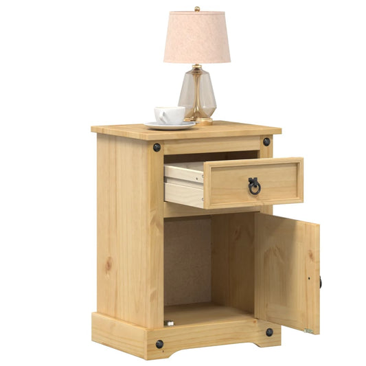 Bedside Cabinet "Corona" 45x35x64 cm Solid Wood Pine
