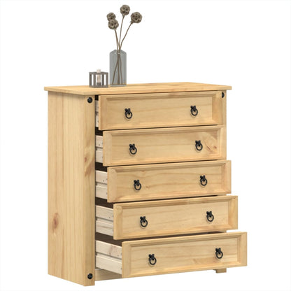 Chest of Drawers "Corona" 80x40x89 cm Solid Wood Pine