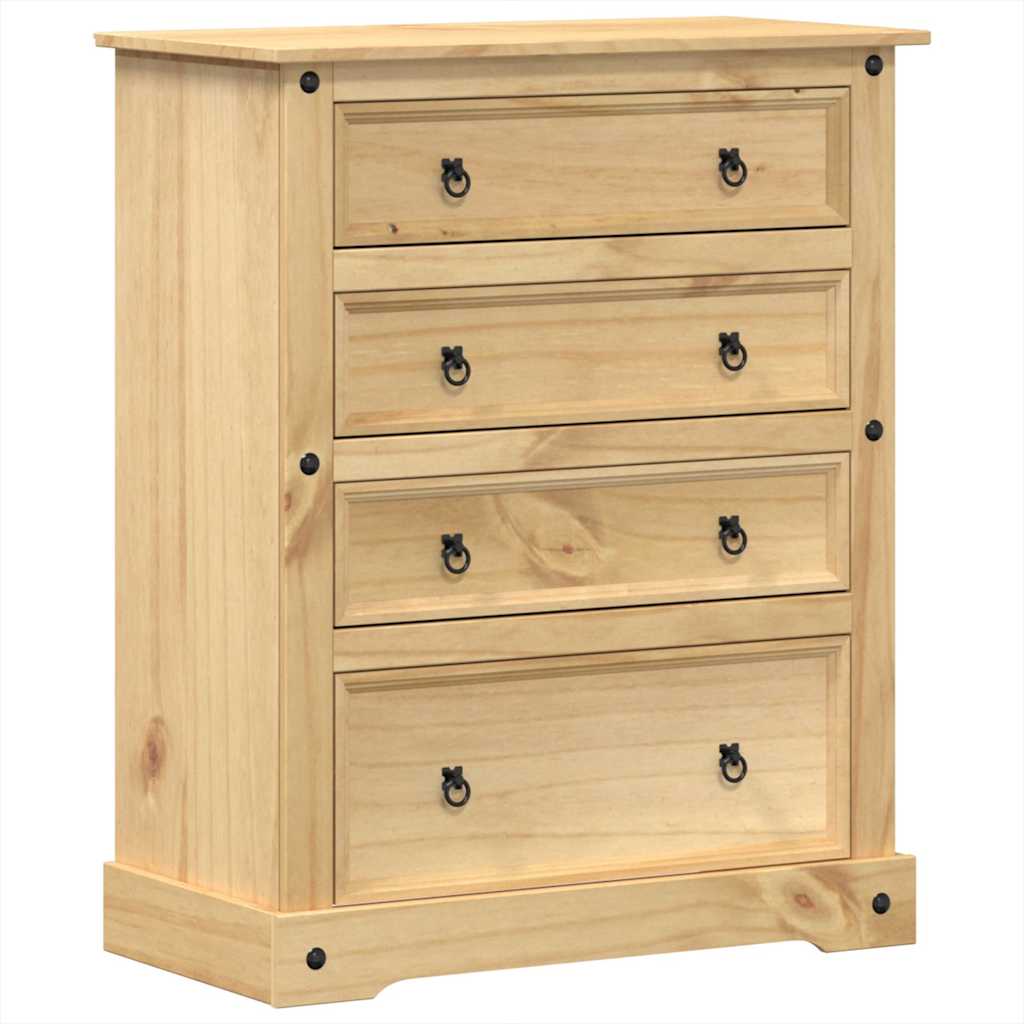 Chest of Drawers Corona 92x48x114 cm Solid Wood Pine