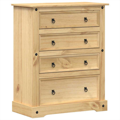 Chest of Drawers Corona 92x48x114 cm Solid Wood Pine