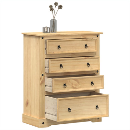 Chest of Drawers Corona 92x48x114 cm Solid Wood Pine