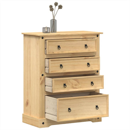 Chest of Drawers Corona 92x48x114 cm Solid Wood Pine