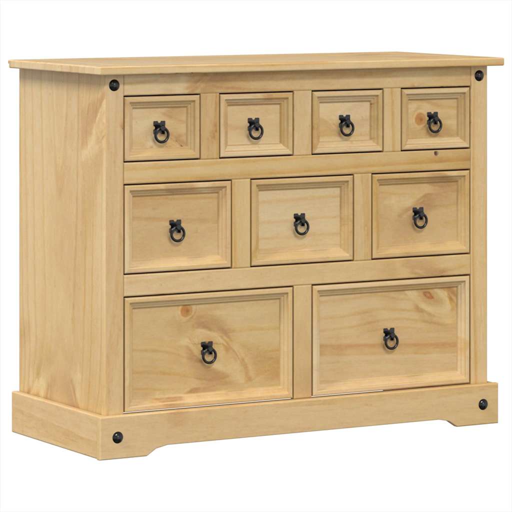 Chest of Drawers "Corona" 101x45x82 cm Solid Wood Pine