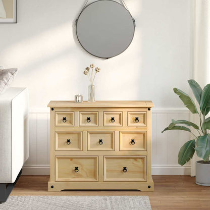 Chest of Drawers "Corona" 101x45x82 cm Solid Wood Pine