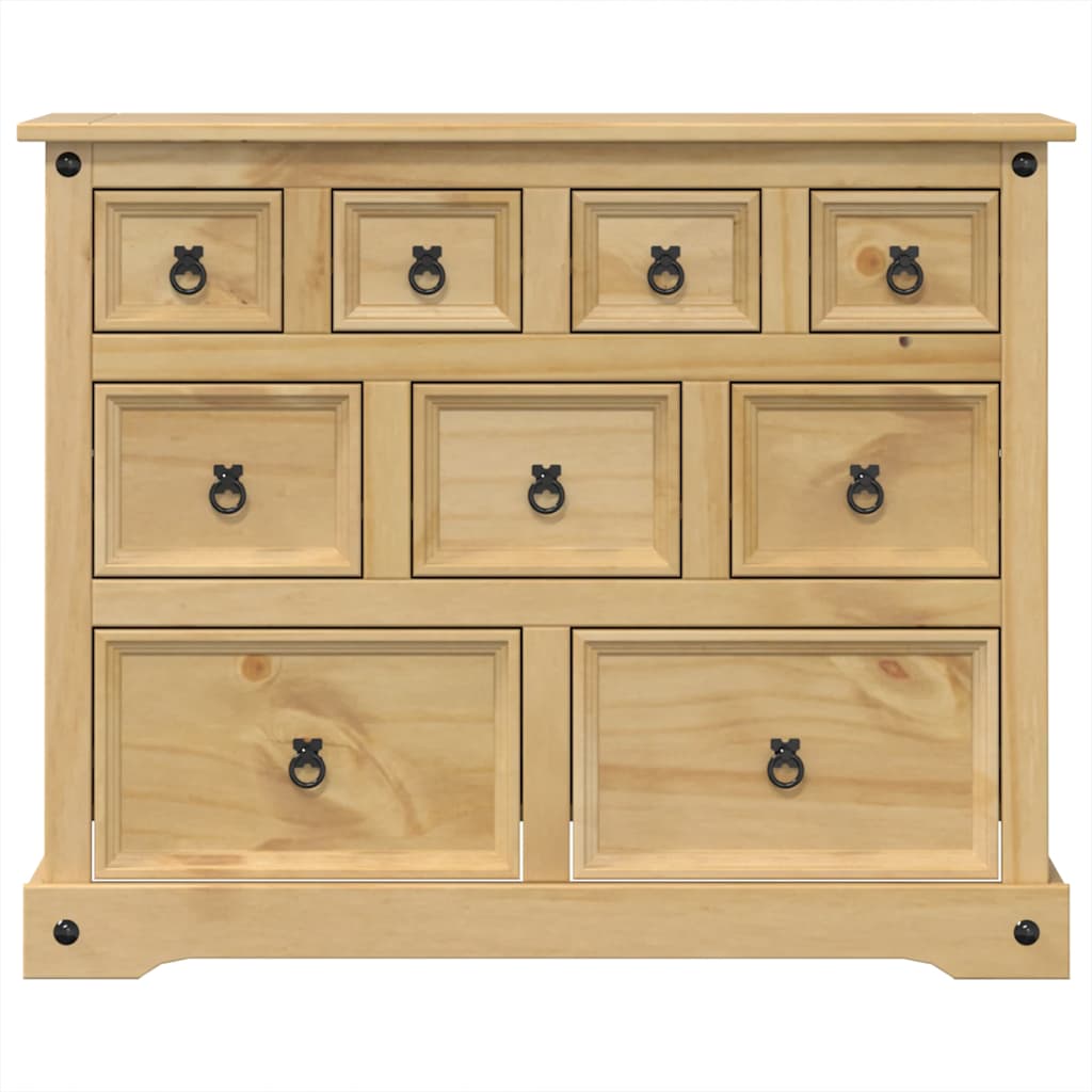 Chest of Drawers "Corona" 101x45x82 cm Solid Wood Pine
