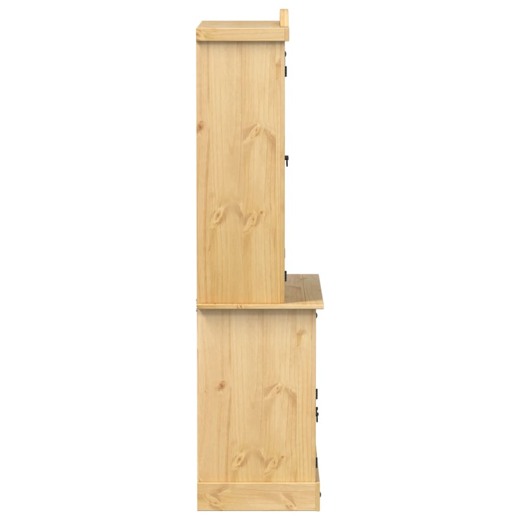 Glass Display Cabinet "Corona" 100x48,5x179 cm Solid Wood Pine
