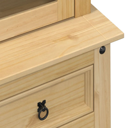Glass Display Cabinet "Corona" 100x48,5x179 cm Solid Wood Pine