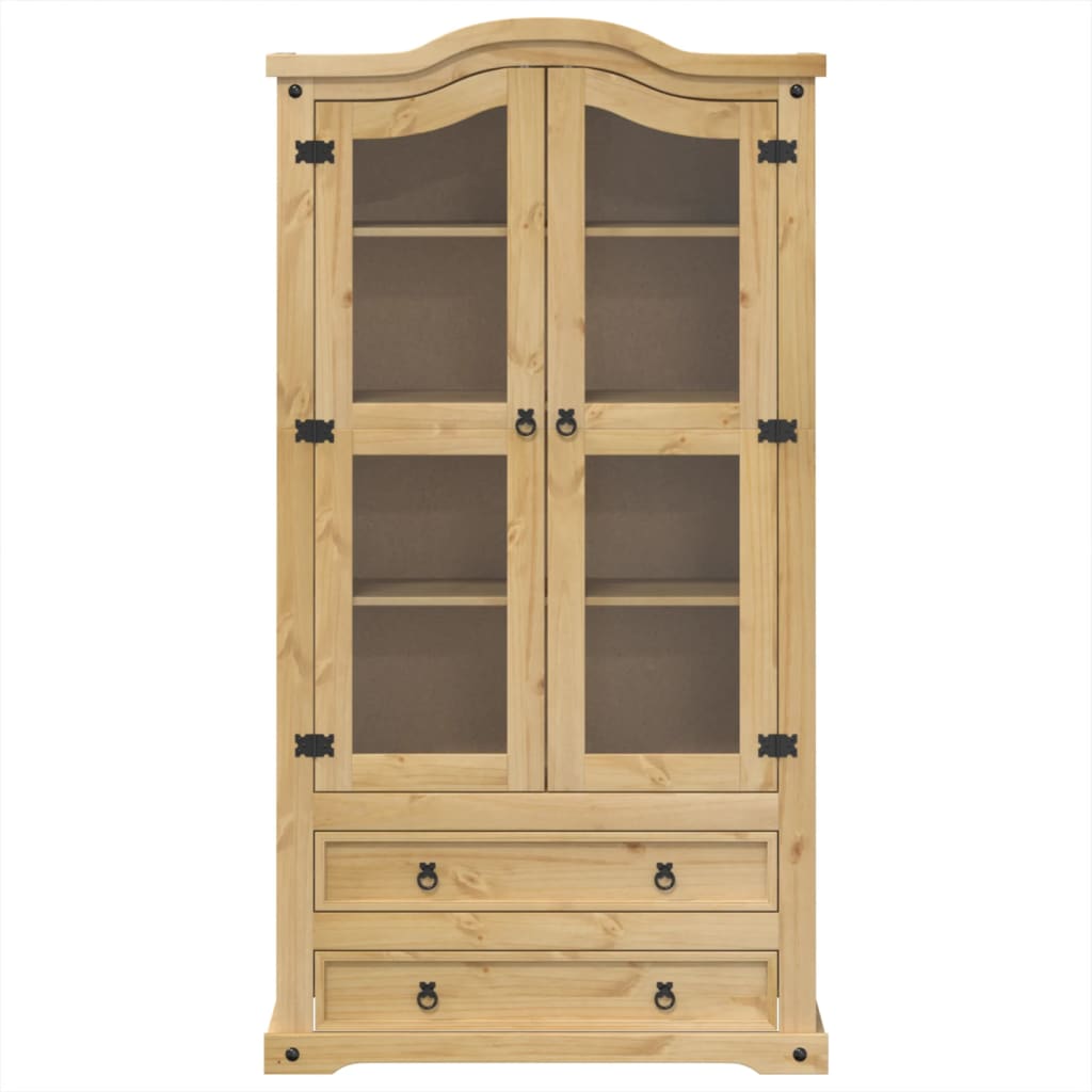 Glass Display Cabinet "Corona" 99x43x187 cm Solid Wood Pine
