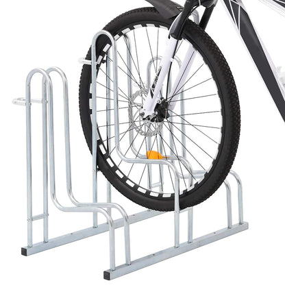 Bicycle Stand for 3 Bikes Floor Freestanding Galvanised Steel