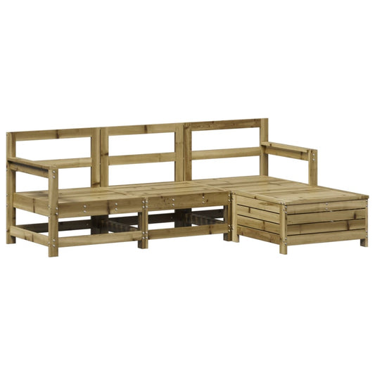 Garden Sofa Set | Brown | Vacuum pressure impregnated pinewood | 4 Piece