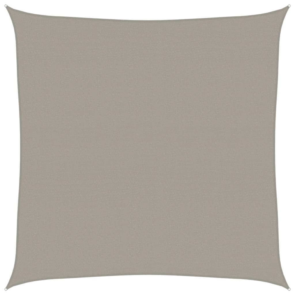 Sunshade Sail 160 g/m² Square Light Grey 4x4 m HDPE
