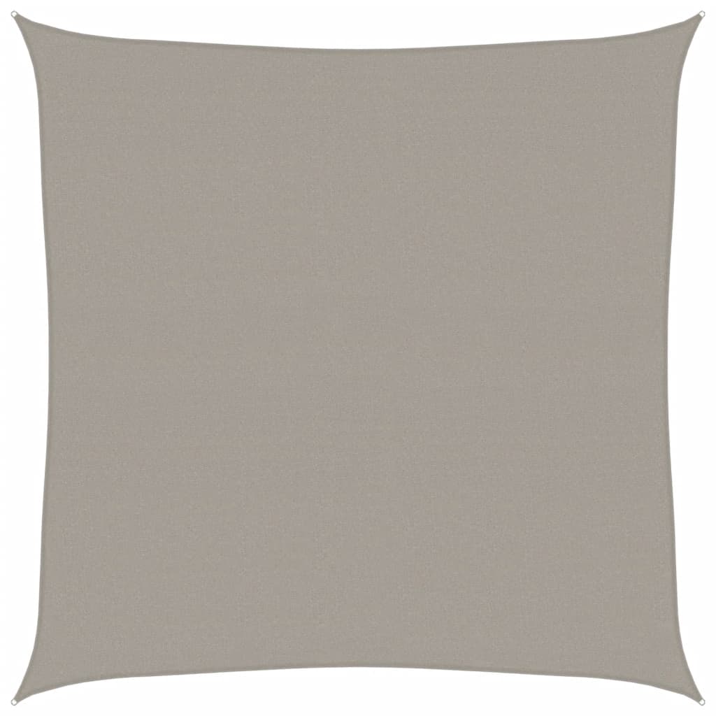Sunshade Sail 160 g/m² Square Light Grey 5x5 m HDPE