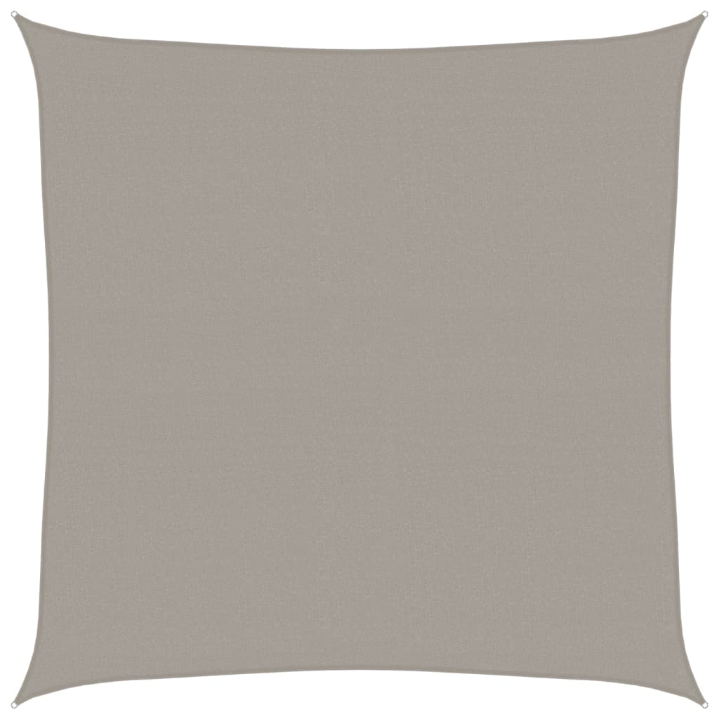 Sunshade Sail 160 g/m² Square Light Grey 6x6 m HDPE