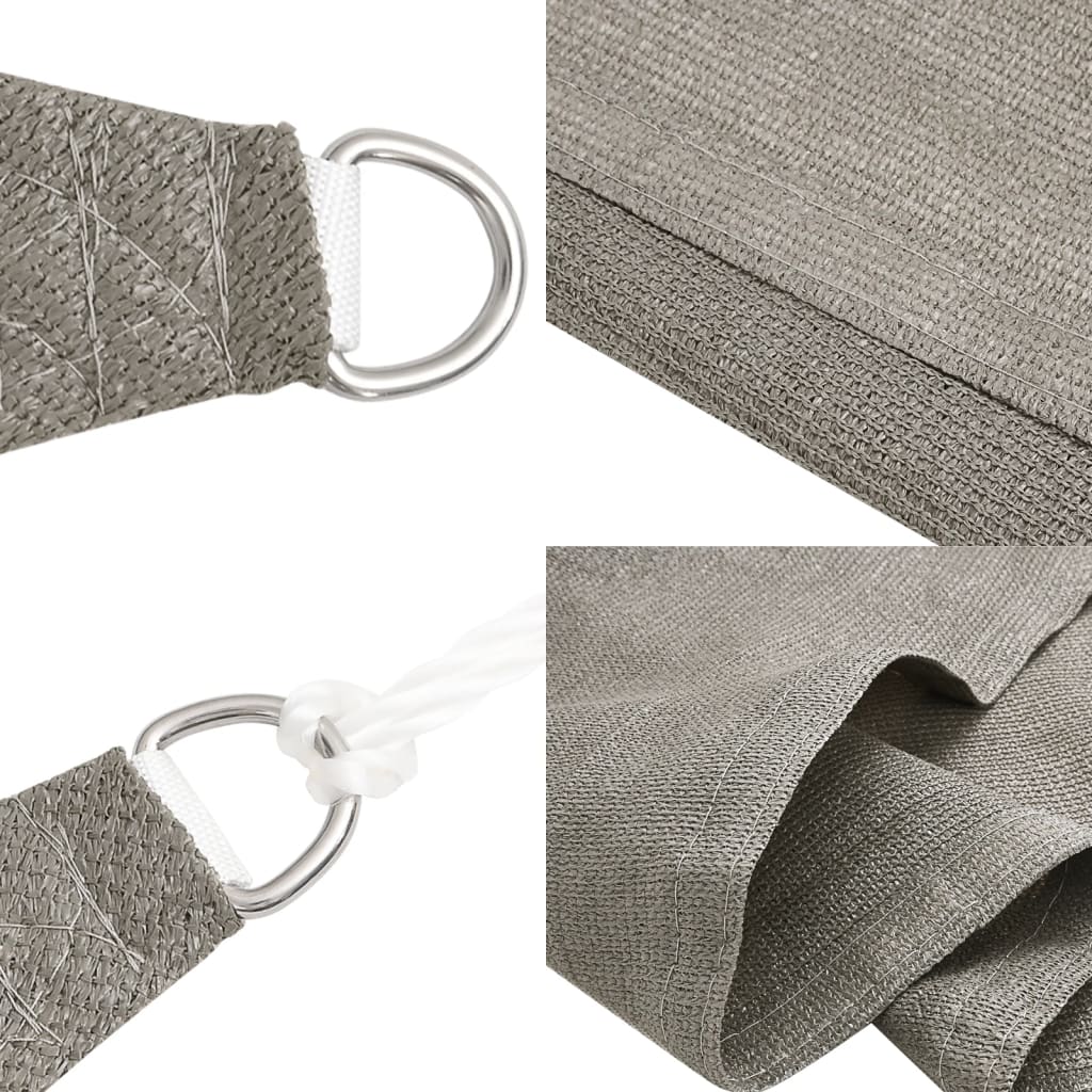 Sunshade Sail 160 g/m² Square Light Grey 7x7 m HDPE
