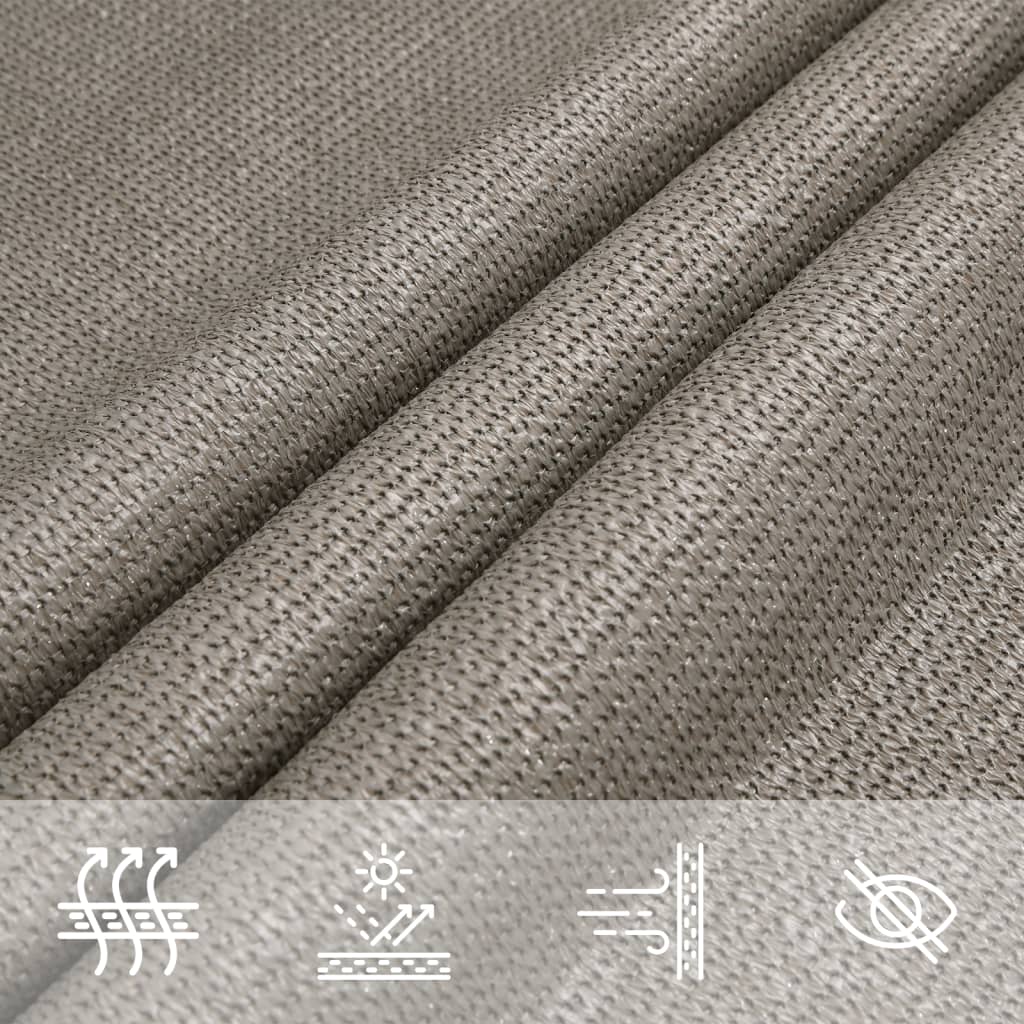 Sunshade Sail 160 g/m² Square Light Grey 7x7 m HDPE