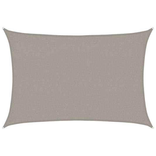Sunshade Sail 160 g/m² Rectangular Light Grey 2x2.5 m HDPE