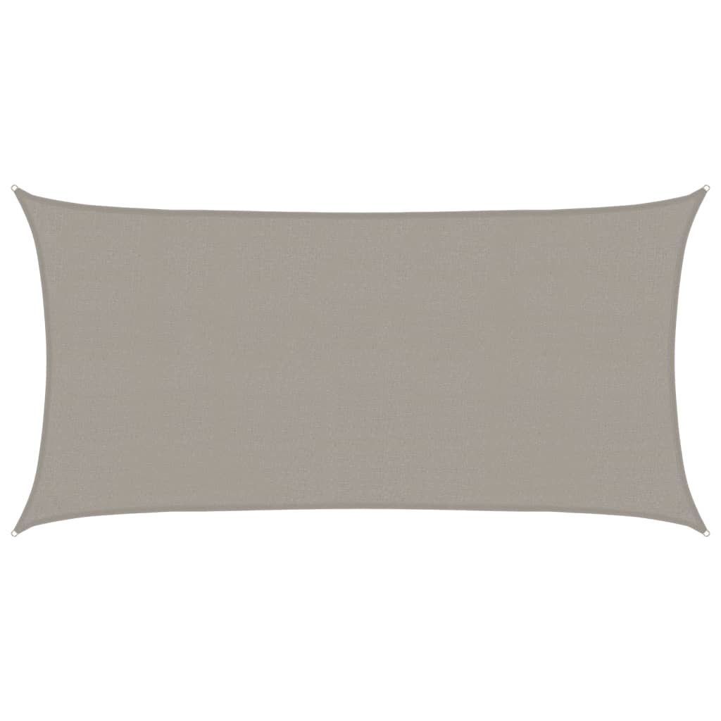 Sunshade Sail 160 g/m² Rectangular Light Grey 2x4 m HDPE