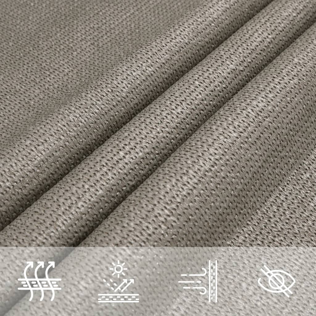 Sunshade Sail 160 g/m² Rectangular Light Grey 2x4 m HDPE