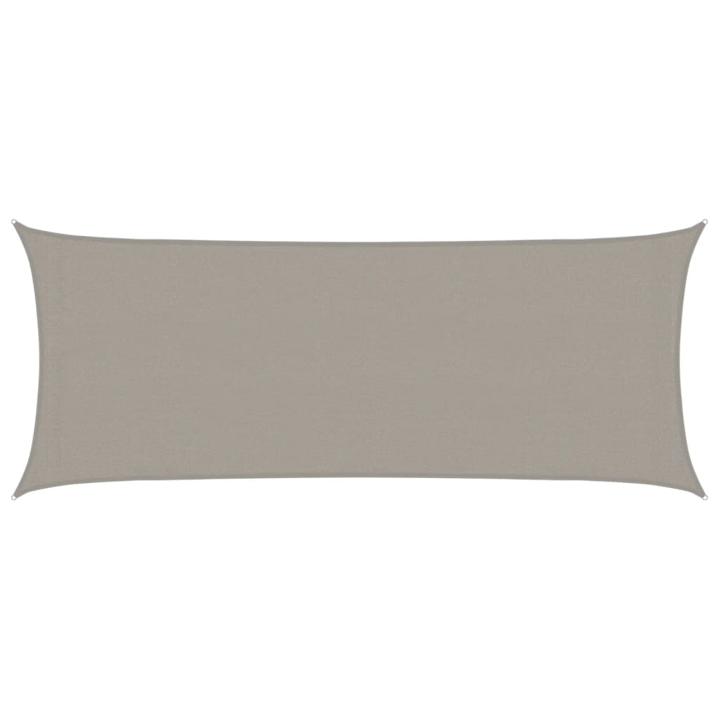 Sunshade Sail 160 g/m² Rectangular Light Grey 2x5 m HDPE