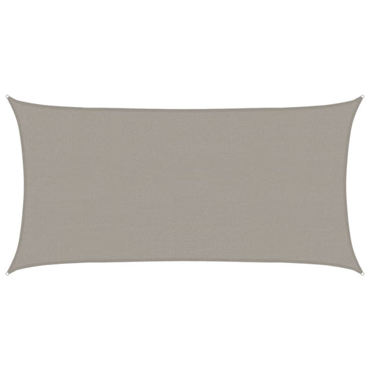 Sunshade Sail 160 g/m² Rectangular Light Grey 2.5x5 m HDPE