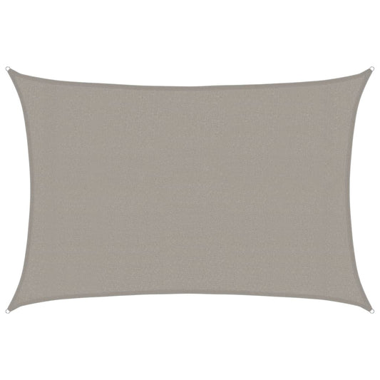 Sunshade Sail 160 g/m² Rectangular Light Grey 3x5 m HDPE