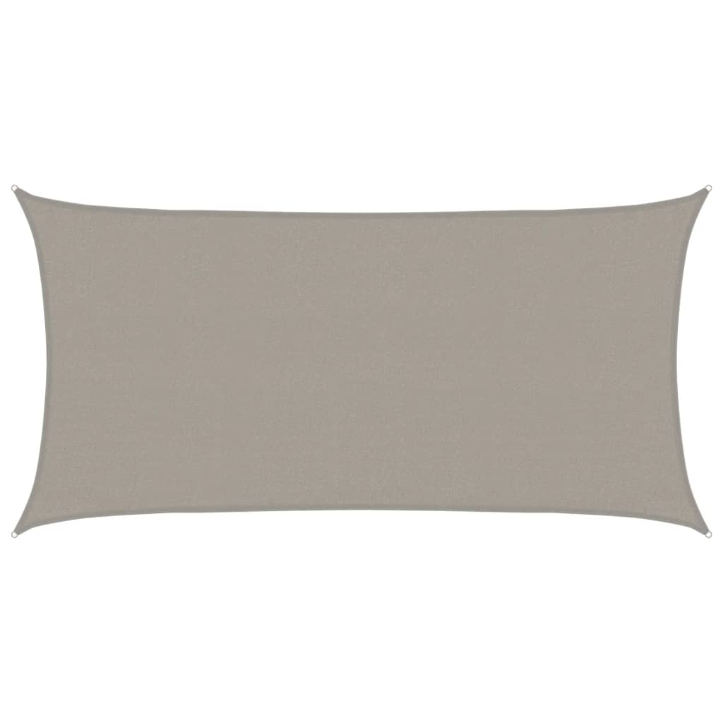 Sunshade Sail 160 g/m² Rectangular Light Grey 3x6 m HDPE
