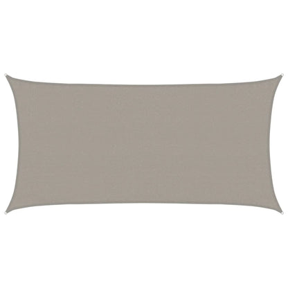 Sunshade Sail 160 g/m² Rectangular Light Grey 3x6 m HDPE