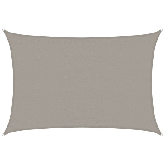 Sunshade Sail 160 g/m² Rectangular Light Grey 3.5x4.5 m HDPE