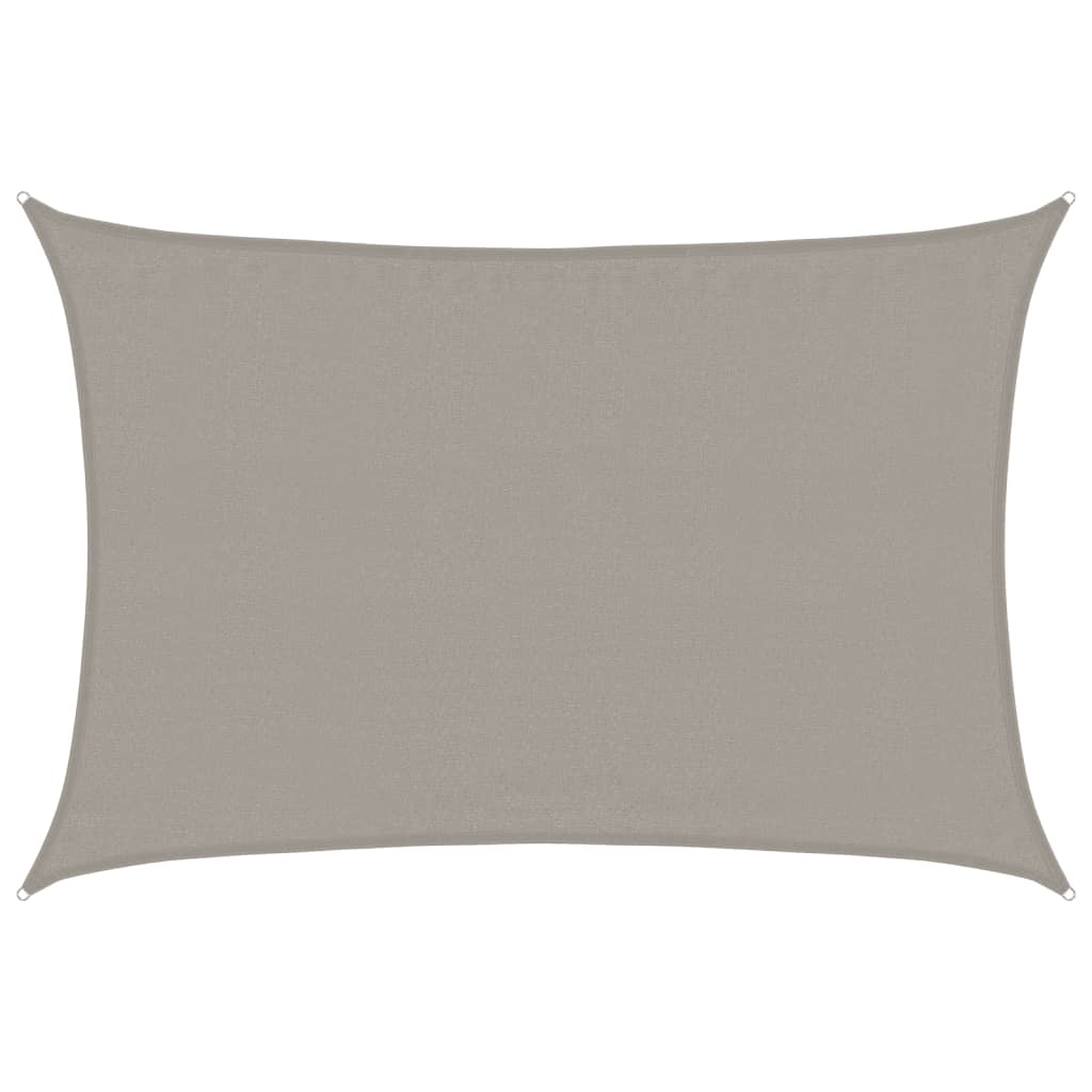 Sunshade Sail 160 g/m² Rectangular Light Grey 3.5x5 m HDPE