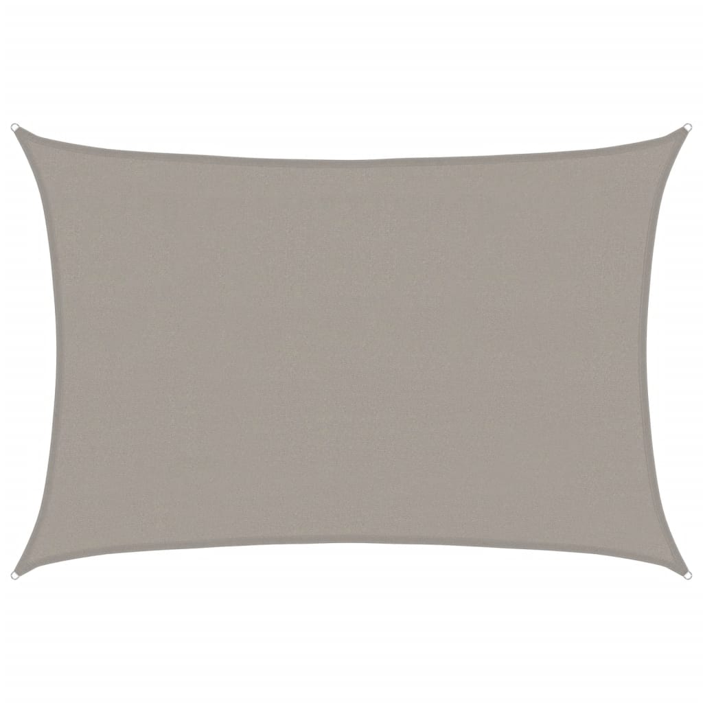 Sunshade Sail 160 g/m² Rectangular Light Grey 4x5 m HDPE