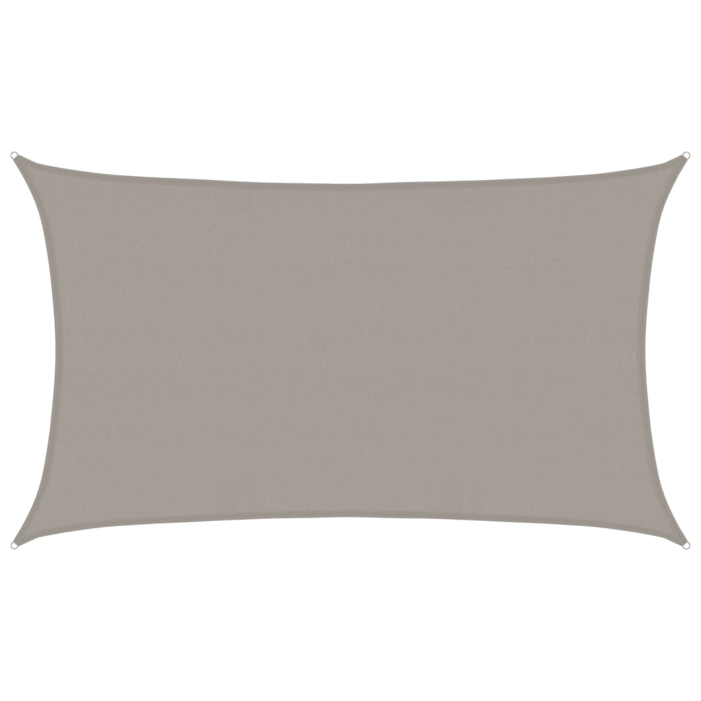 Sunshade Sail 160 g/m² Rectangular Light Grey 5x8 m HDPE