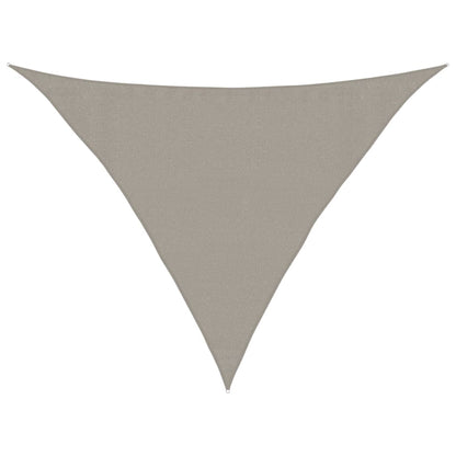 Sunshade Sail 160 g/m² Triangular Light Grey 3.5x3.5x4.9 m HDPE