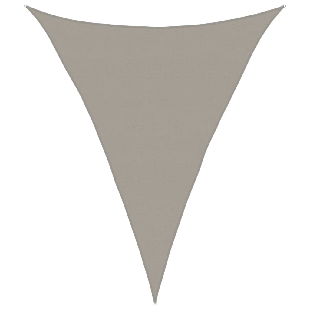 Sunshade Sail 160 g/m² Triangular Light Grey 5x7x7 m HDPE