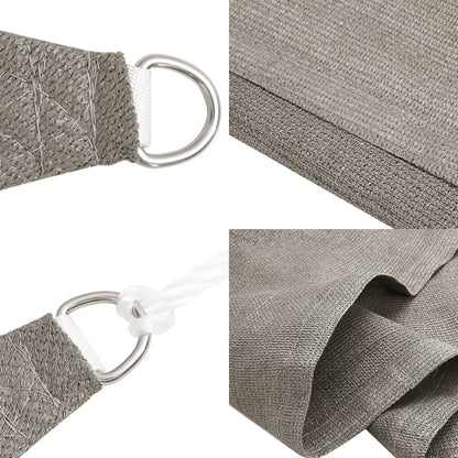 Sunshade Sail 160 g/m² Triangular Light Grey 5x7x7 m HDPE