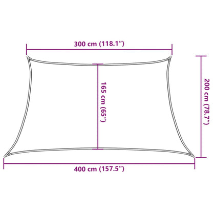 Sunshade Sail 160 g/m² Trapezium Light Grey 3/4x2 m HDPE
